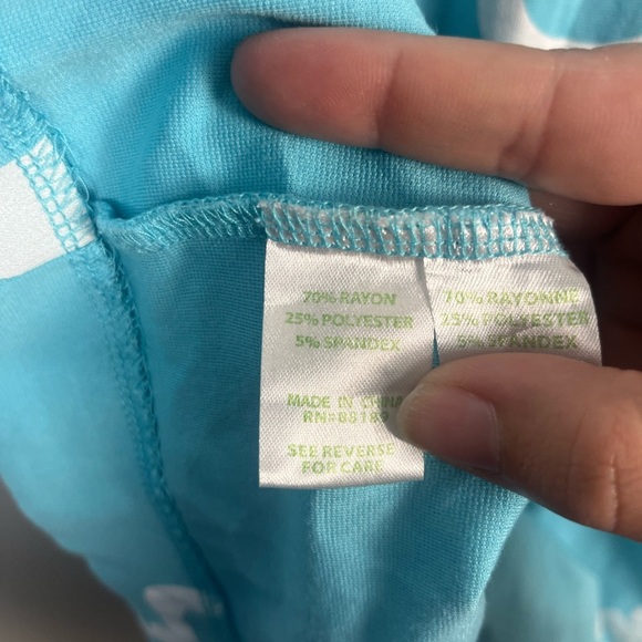 Lilly Pulitzer Jonah Shorely Blue Ball And Chain Posh Ponte Belt Tunic Dress S - Picture 6 of 7